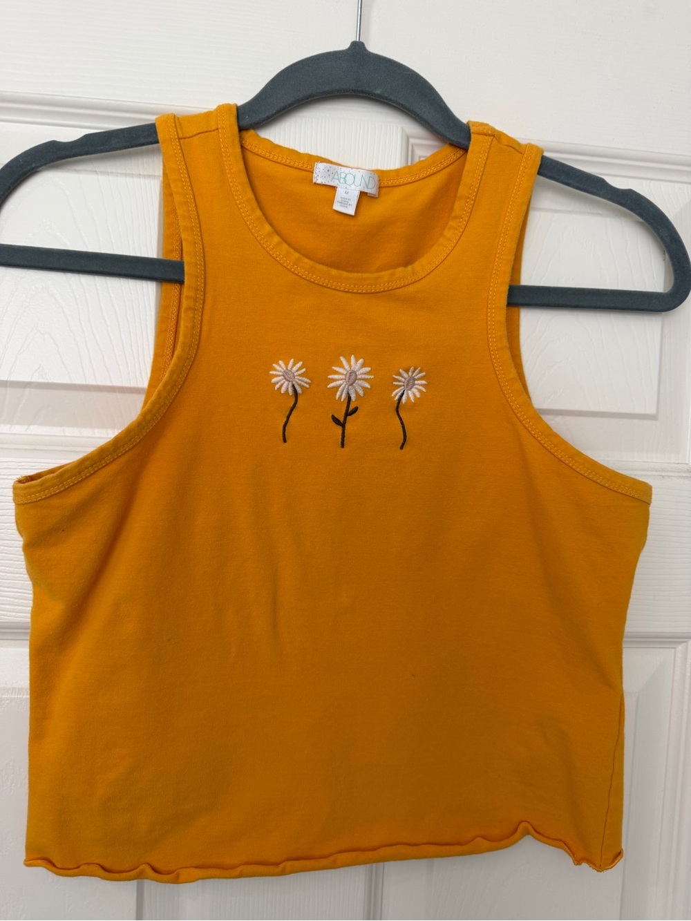 Abound - Size Medium - Embroidered Cropped Tank Top
